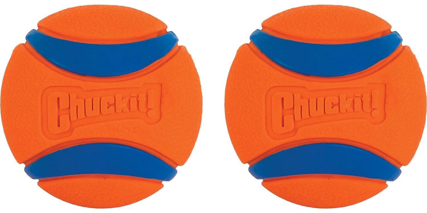 Chuckit! Chuckit! Ultra Ball Dog Toy, Medium (2.5 Inch Diameter) Pack of 2, for breeds 20-60 lbs