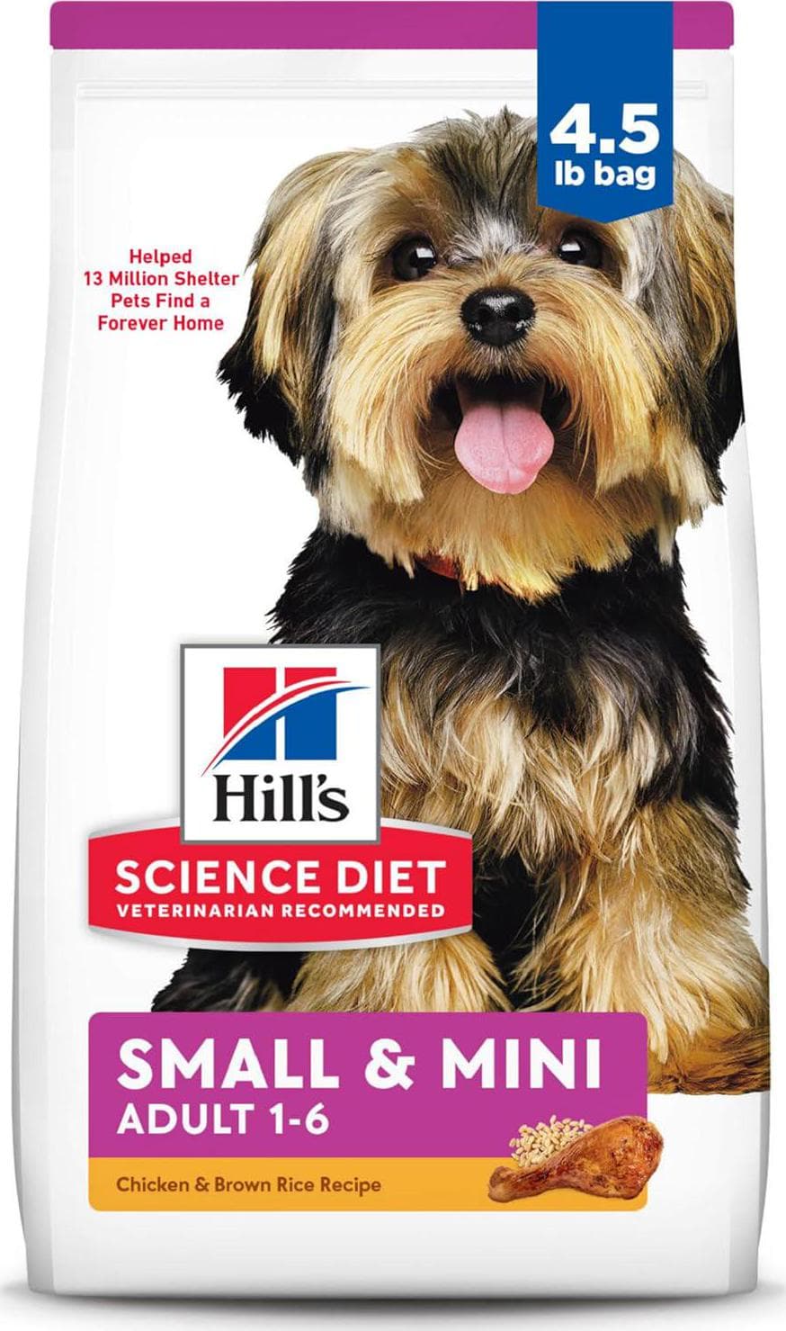 Hill’s Science Diet Dry Dog Food – Adult, Small and Mini Breed, Chicken Meal and Rice – 4.5 lb Bag