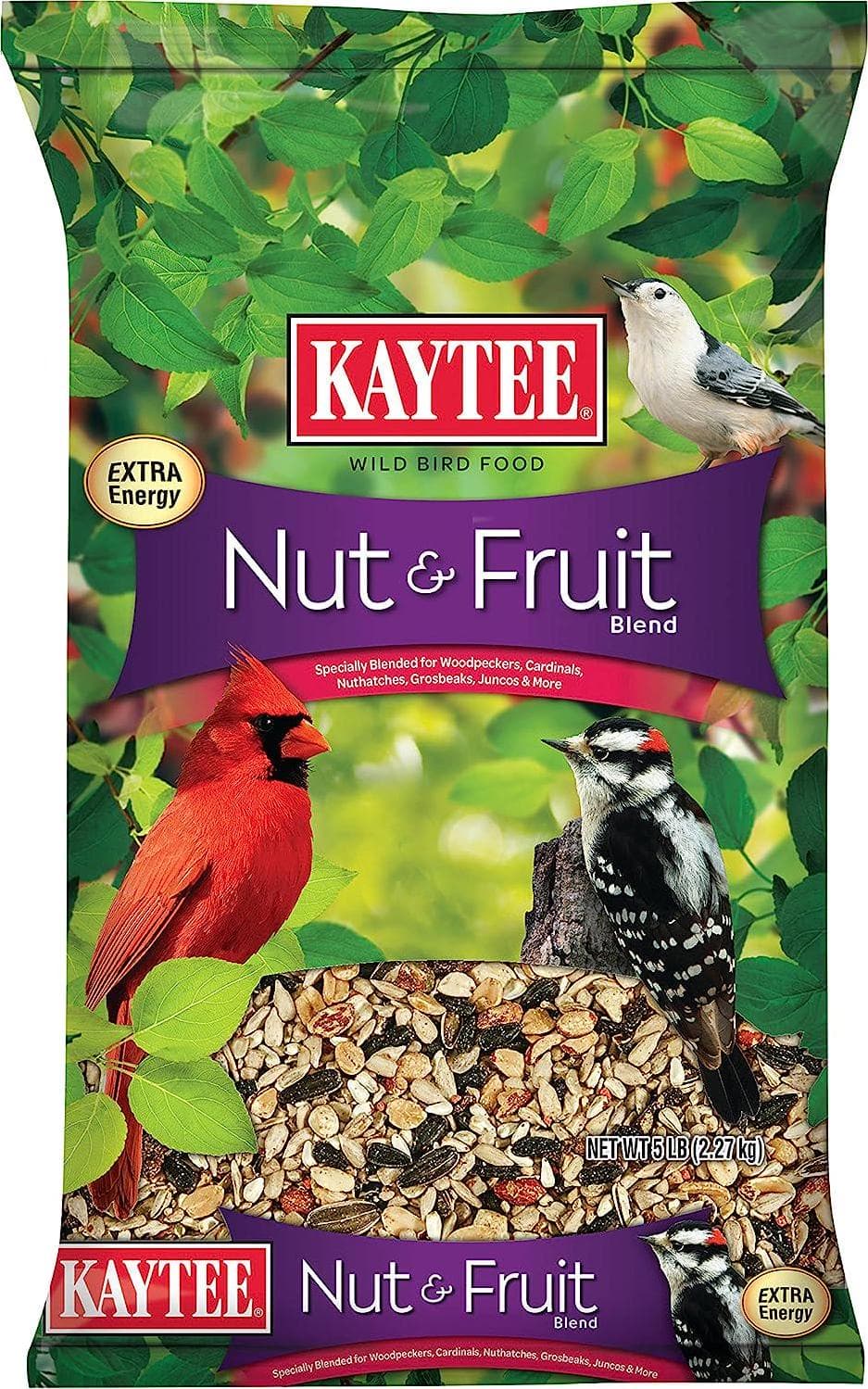 Kaytee Wild Bird Food Nut and Fruit Seed Blend – 5 Pounds